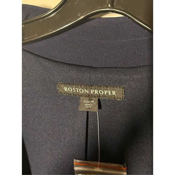 Boston proper navy blue jacket / blazer size 16 C8-10 - Picture 3 of 3
